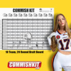 Commish Kit 10-team 20-round fantasy football draft boards