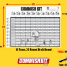 Commish Kit 10-team 20-round fantasy football draft boards