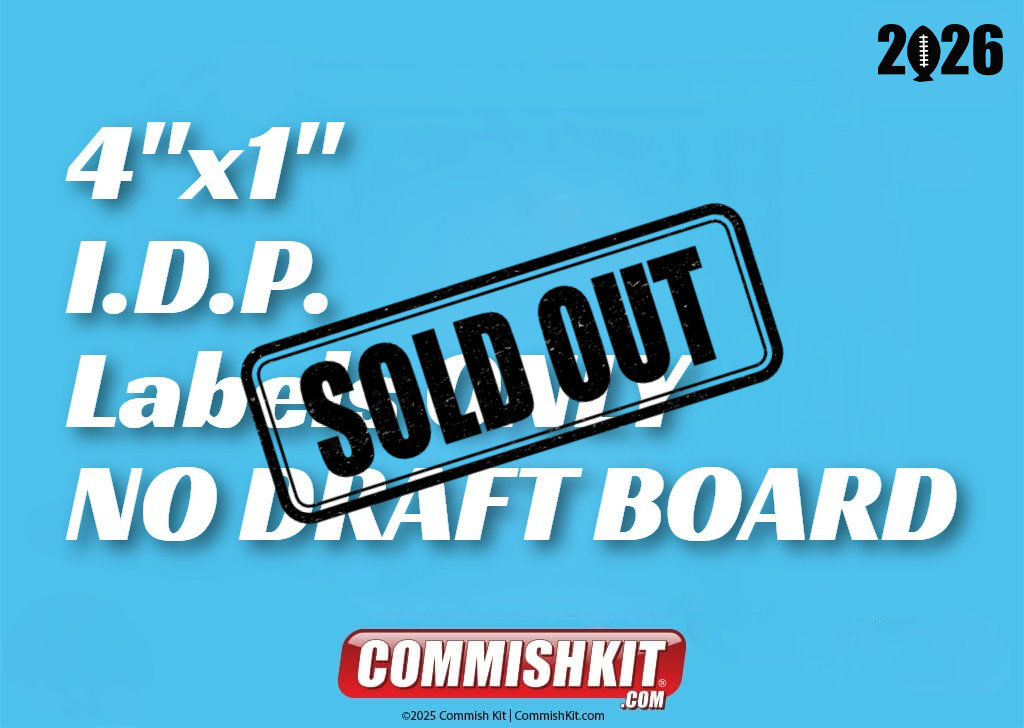 2026 Individual Defensive Player Labels 4″x1″ — Commish Kit
