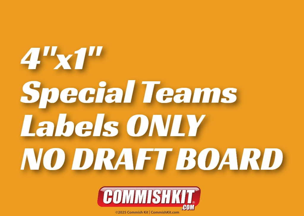 Special Teams Labels 4"x1"