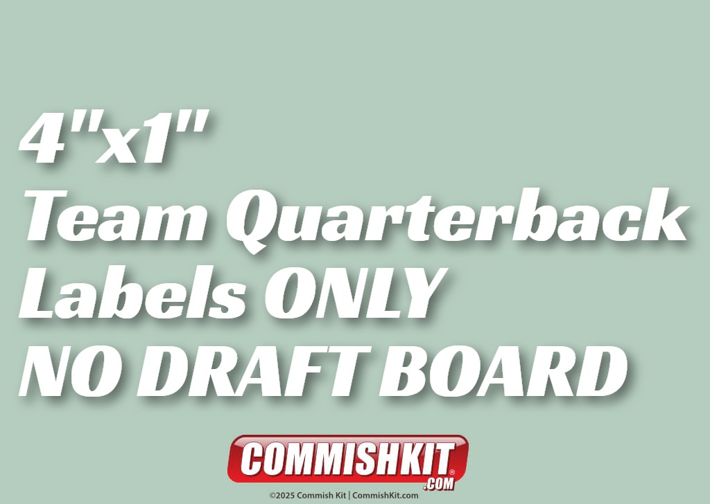 Team Quarterback Labels 4"x1"