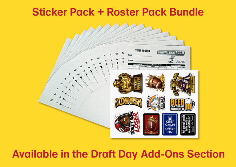 10-Team Fantasy Football Draft Board, 20 Rounds | Commish Kit