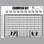 8 Team 30 Round Draft Board Kit with Labels, Marker & Two-Sided Tape