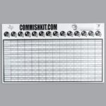 10 Team 20 Round Draft Board Kit with Labels, Marker & Two-Sided Tape