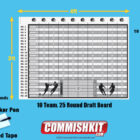 Sale Commish Kit 10-team 25-round fantasy football draft boards