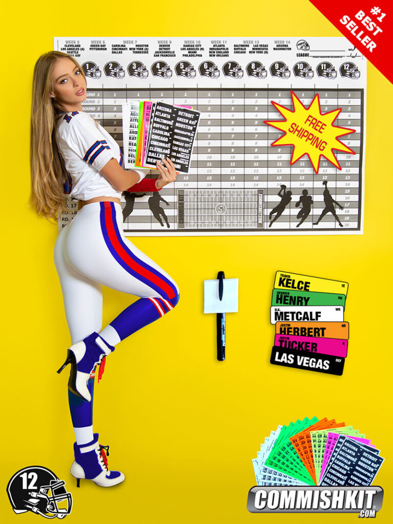 2023 BYE WEEKS 10 Team 20 Round Draft Board Kit With, 45% OFF